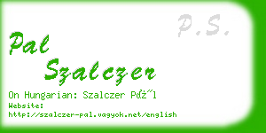 pal szalczer business card